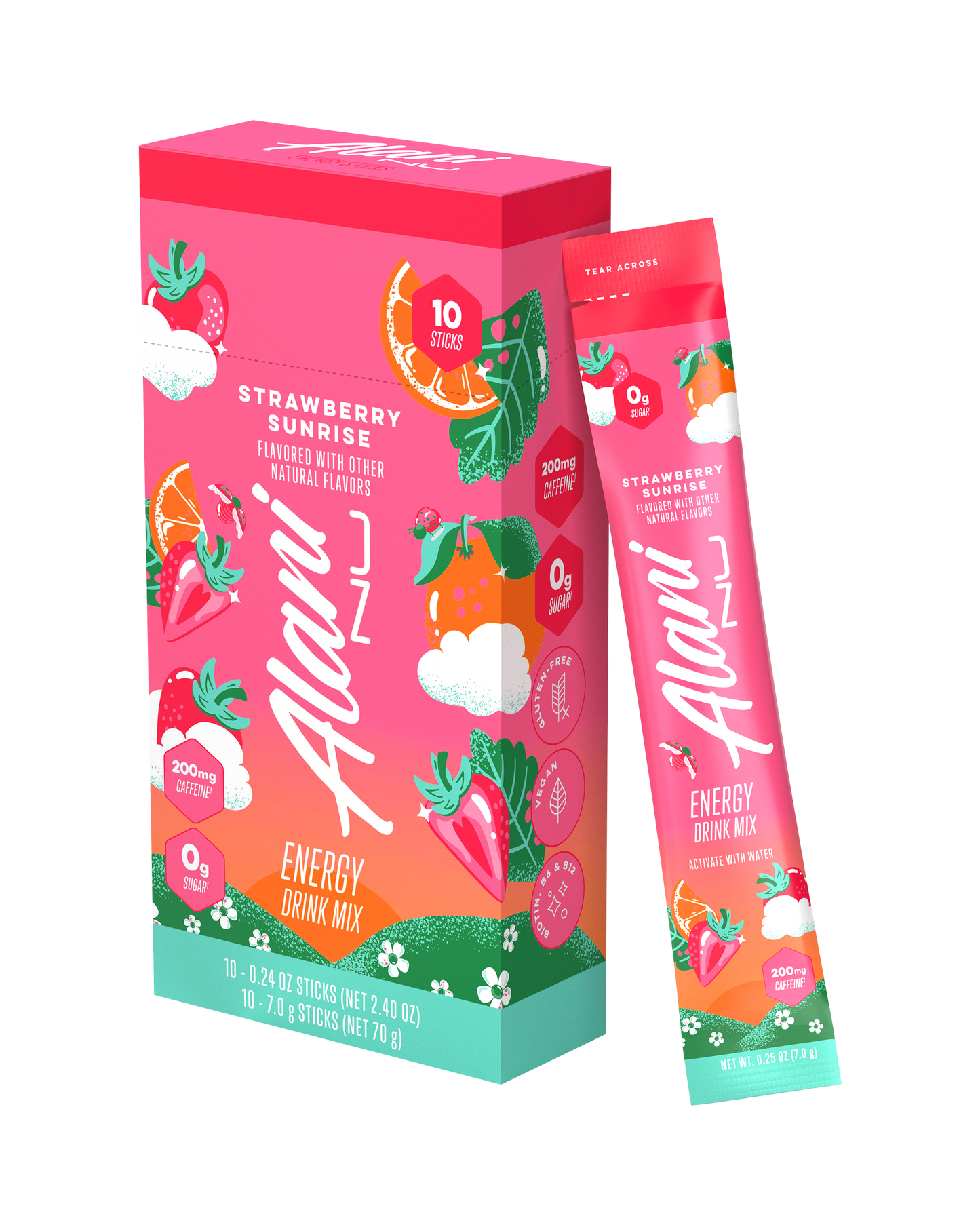 Strawberry Sunrise Energy Sticks, 10-Pack