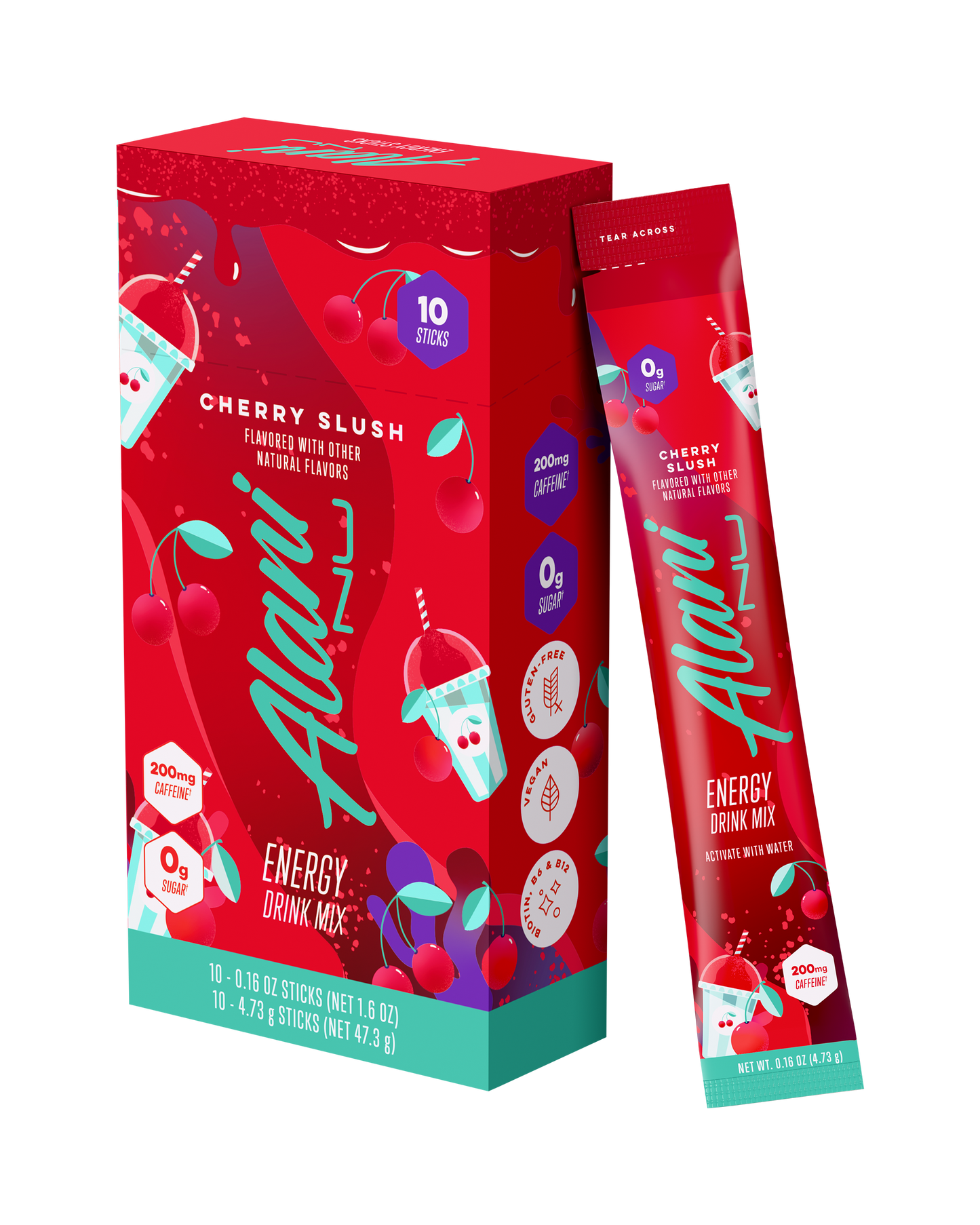 Cherry Slush Energy Sticks - 10-Pack
