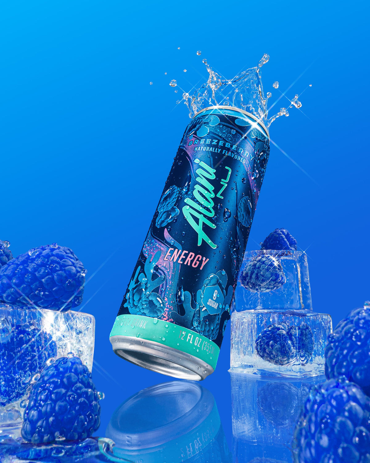 Breezeberry Blue Raspberry Energy Drink - 12-Pack
