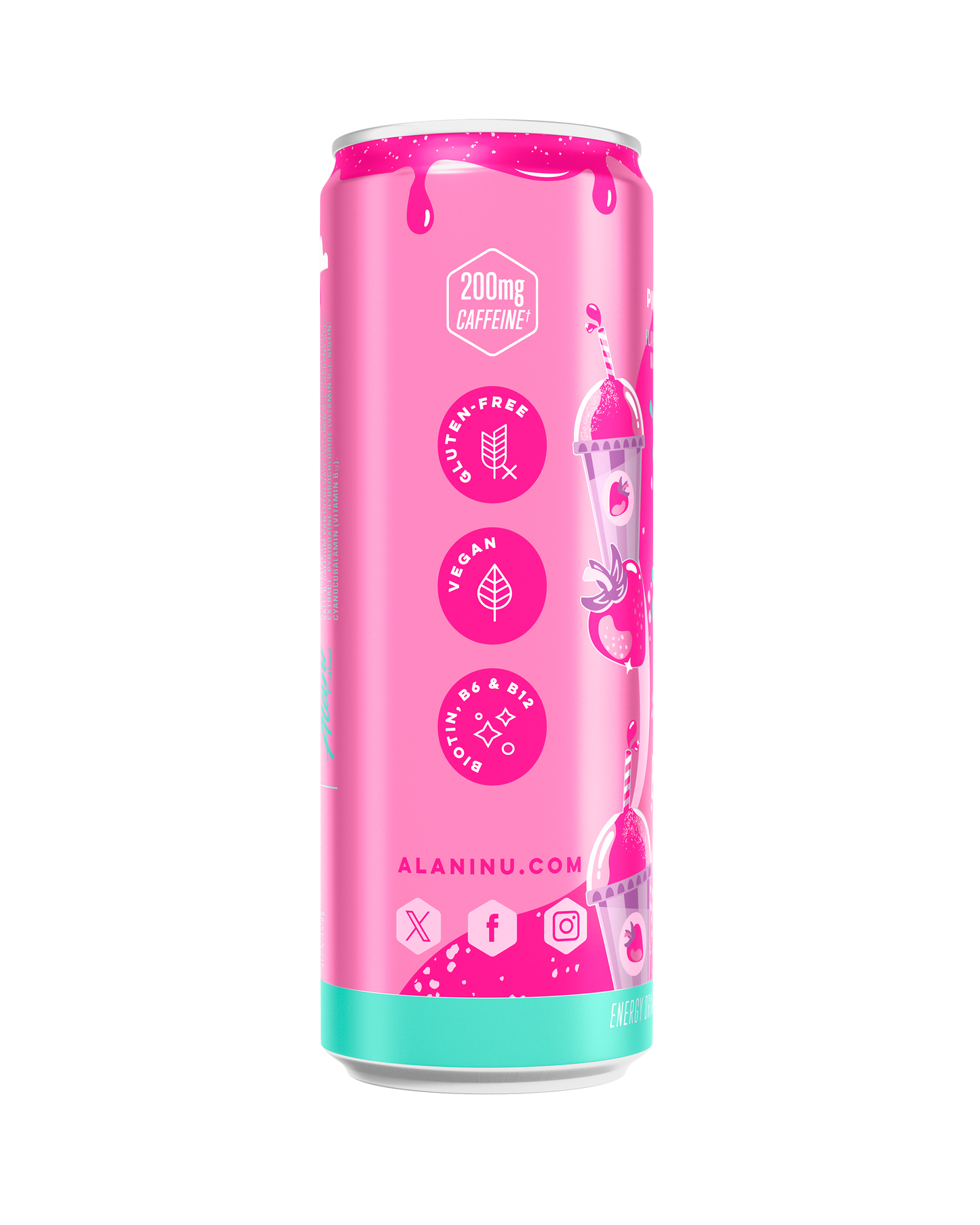 Pink Slush Strawberry Cream Energy Drink - 12-Pack