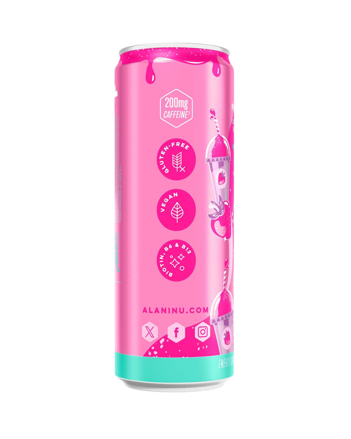 Pink Slush Strawberry Cream Energy Drink - 12-Pack