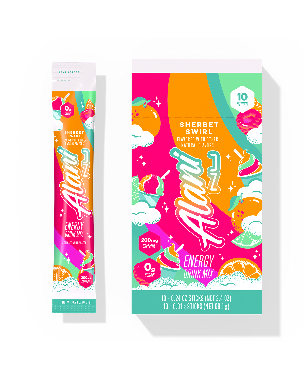 Sherbet Swirl Energy Sticks, 10-Pack