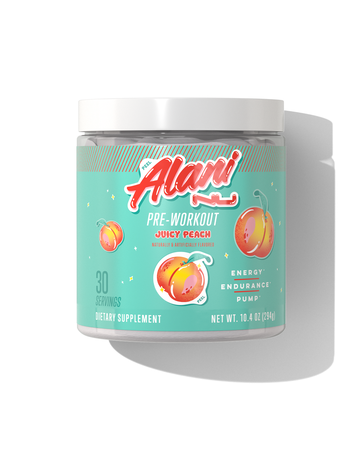 Juicy Peach Pre-Workout Powder, 30 Servings