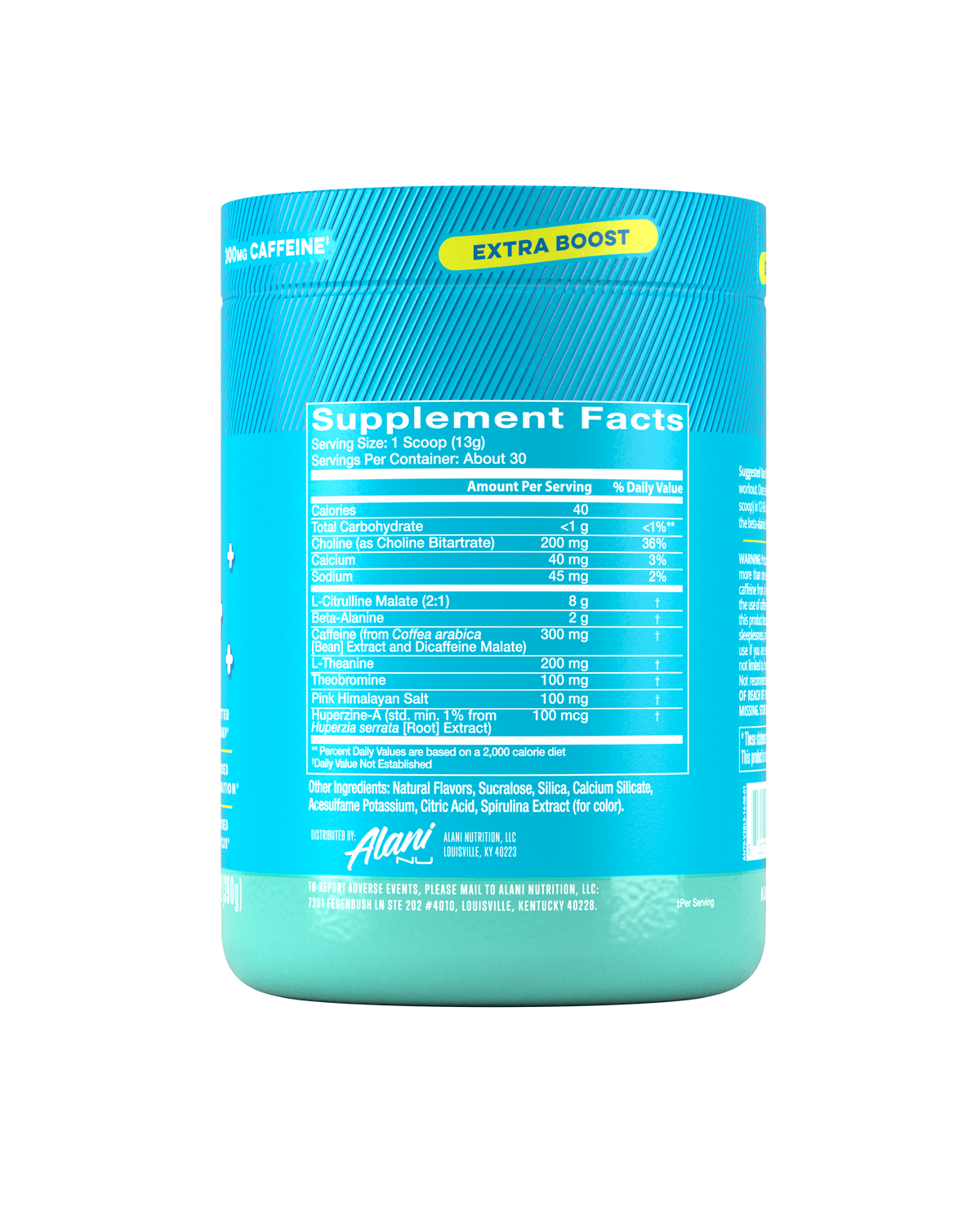 Blue Slush Pre-Workout+ Powder, 30 Servings