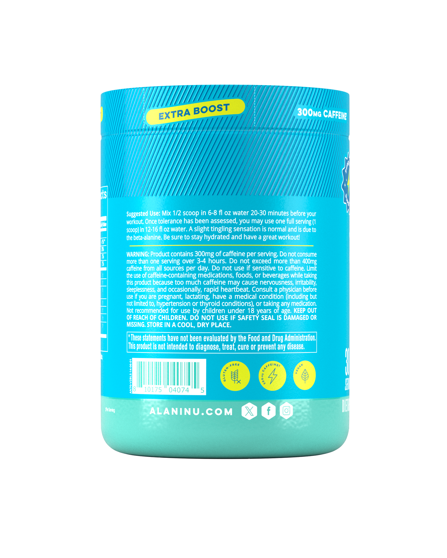 Blue Slush Pre-Workout+ Powder, 30 Servings