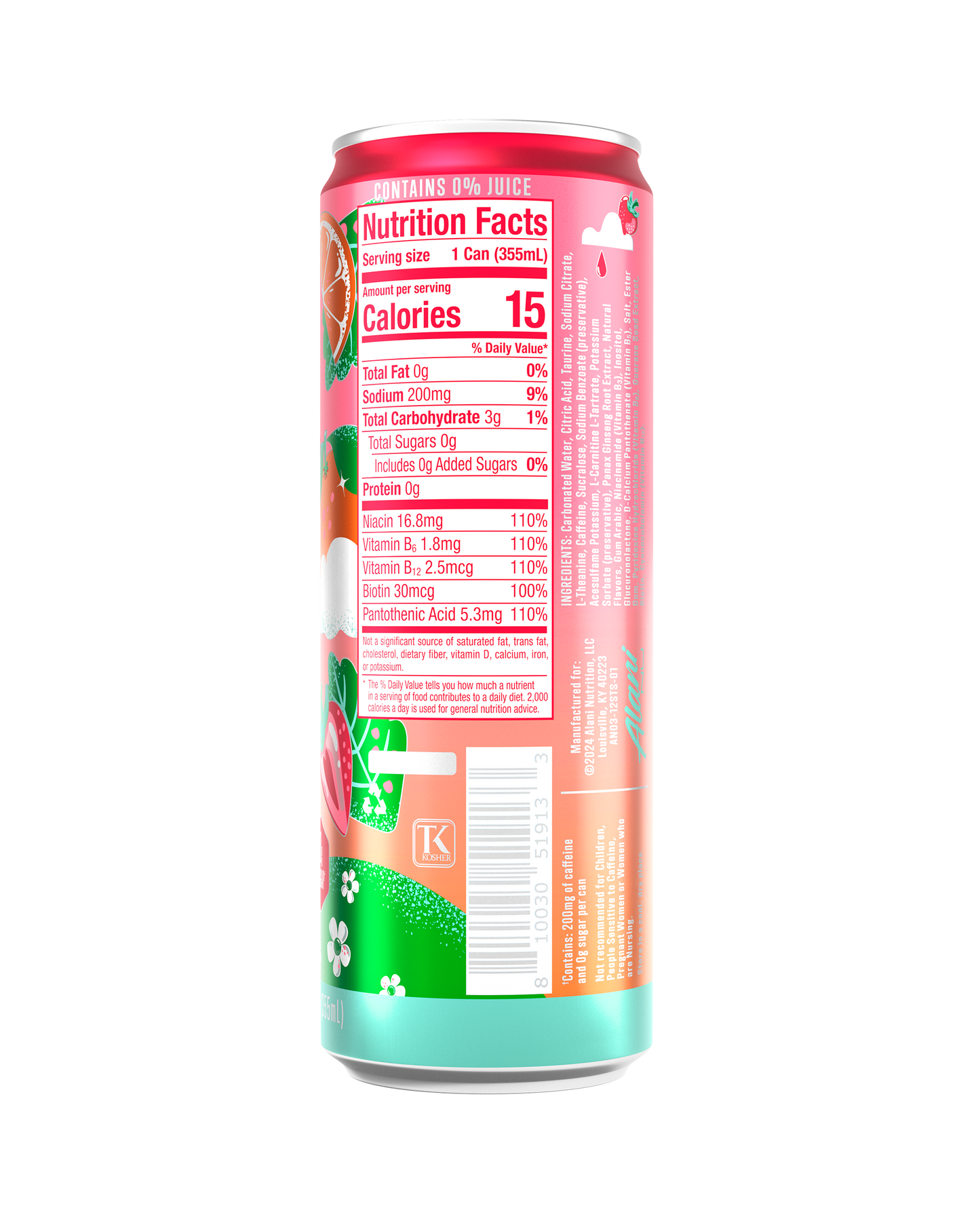 Strawberry Sunrise Energy Drink, 12-Pack