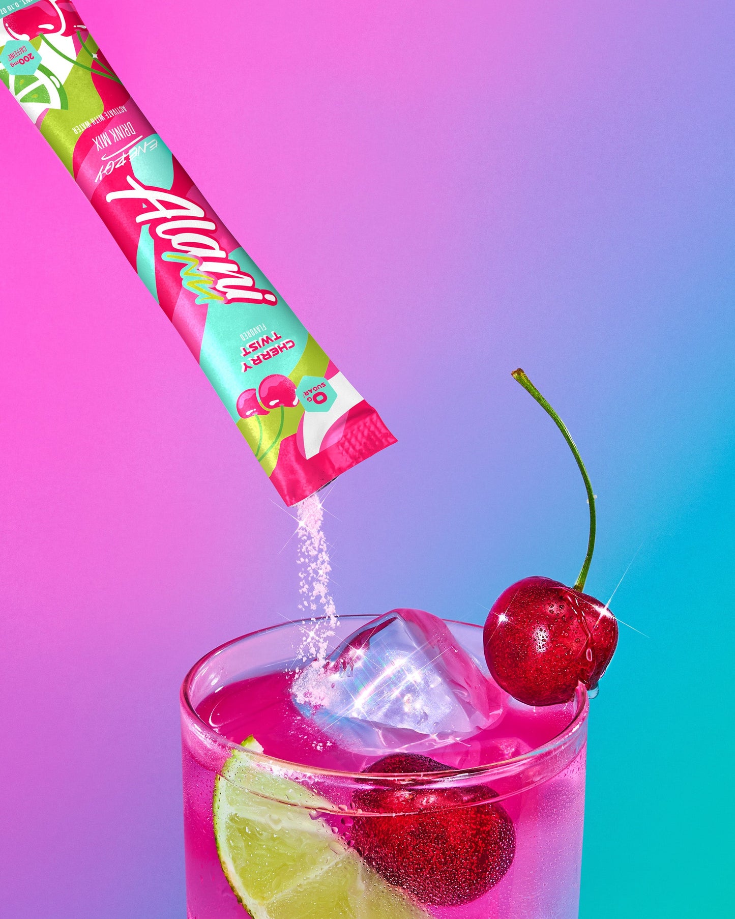 Cherry Twist Powdered Energy Sticks - 10-Pack