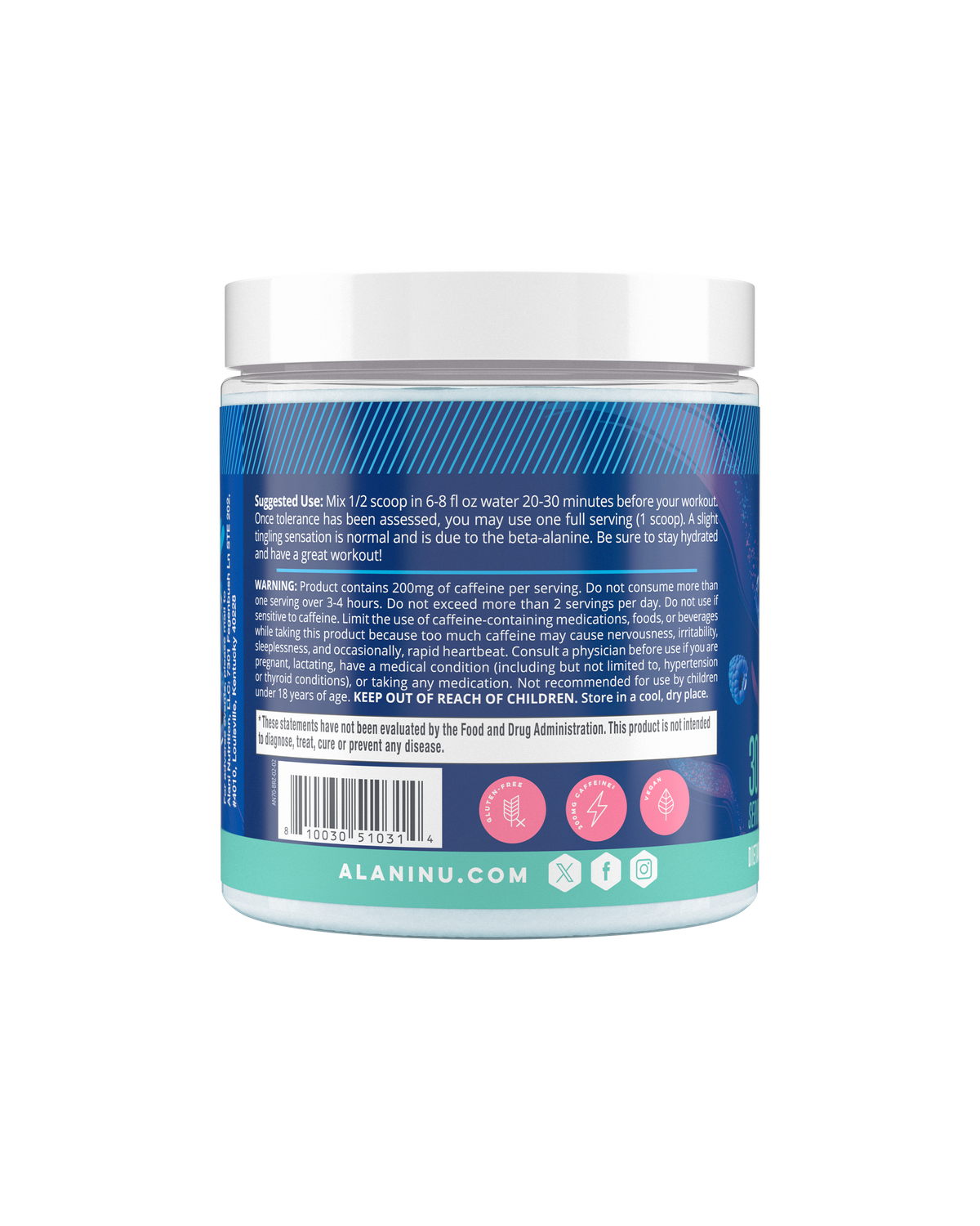Breezeberry Pre-Workout Supplement - 30 Servings