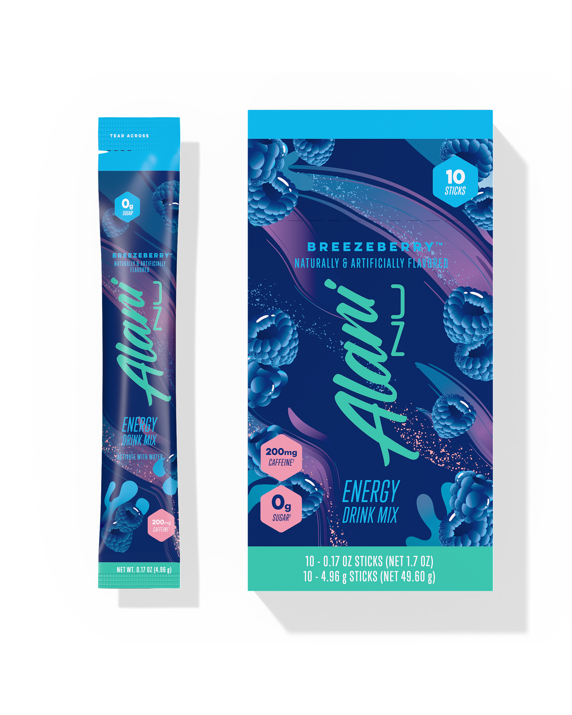 Breezeberry Powdered Energy Sticks - 10-Pack