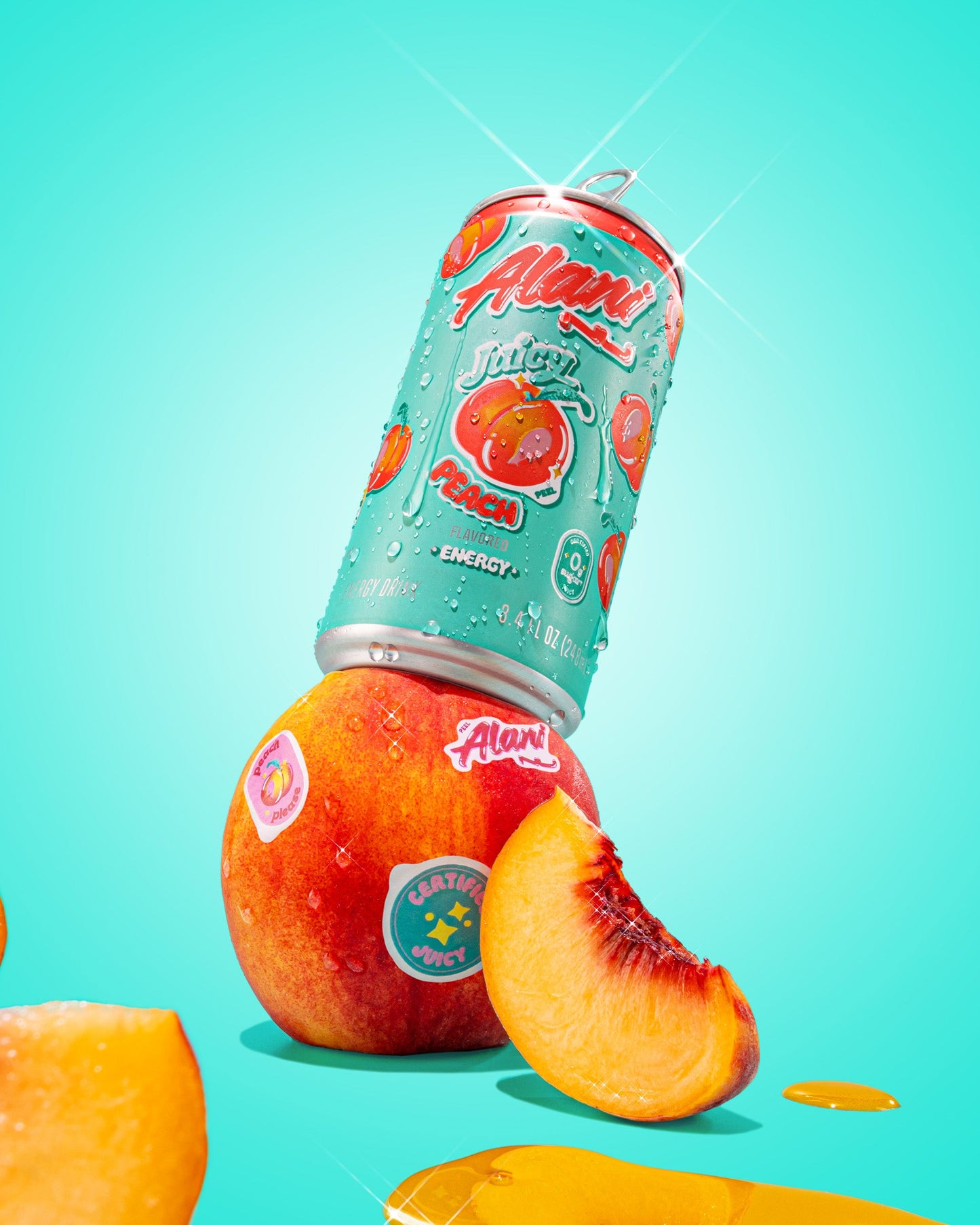 Juicy Peach Mini Energy Drink - 24-Pack