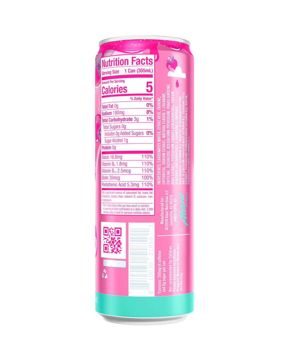 Pink Slush Strawberry Cream Energy Drink - 12-Pack