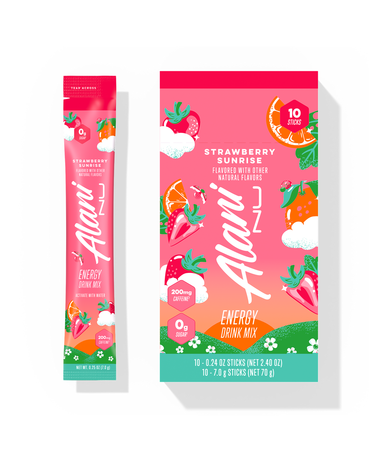 Strawberry Sunrise Energy Sticks, 10-Pack