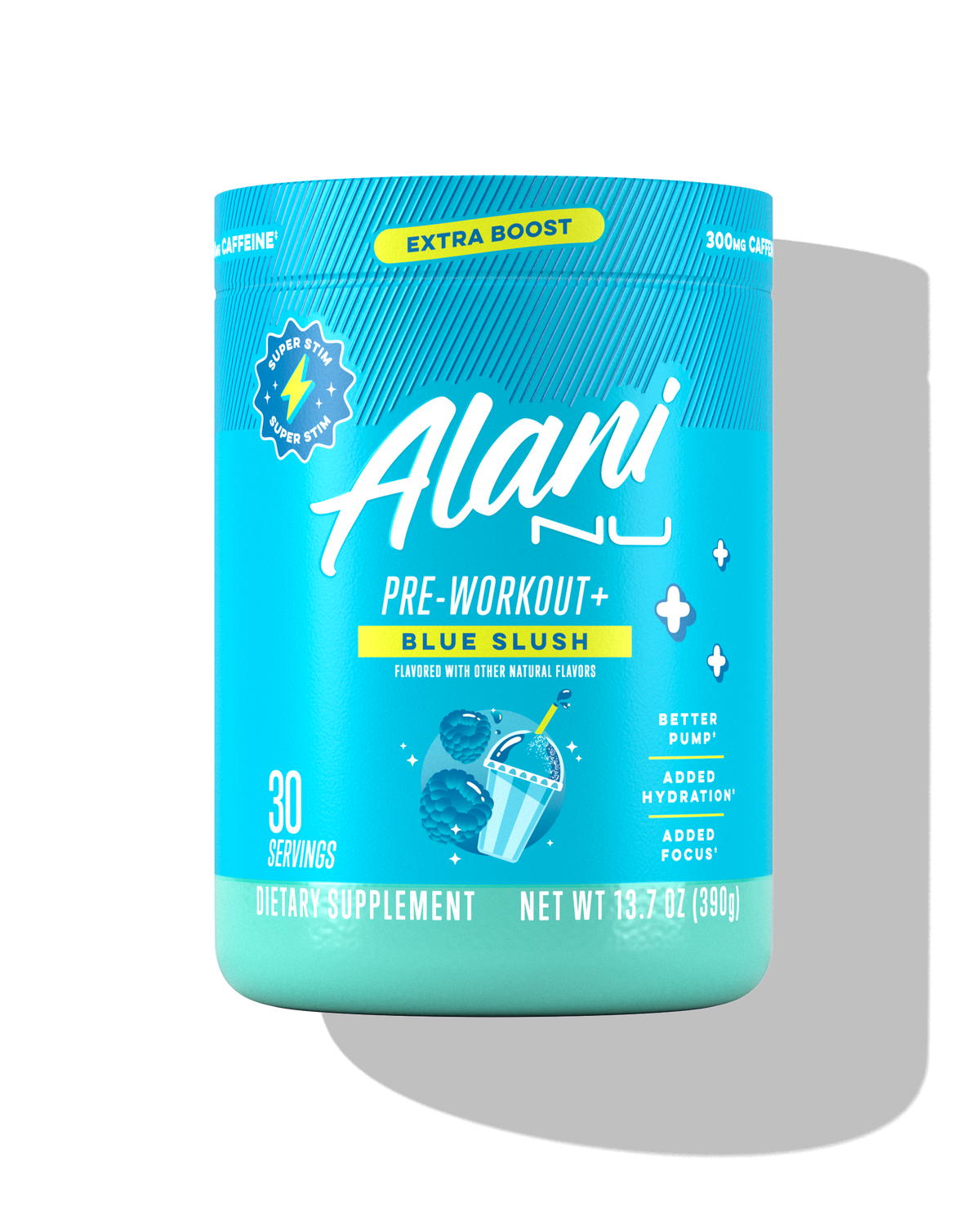 Blue Slush Pre-Workout+ Powder, 30 Servings