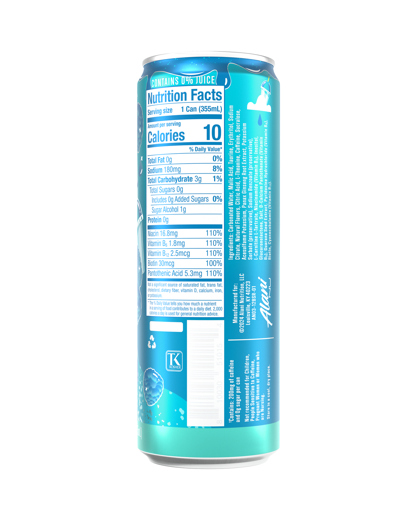 Blue Slush Energy Drink, 12-Pack