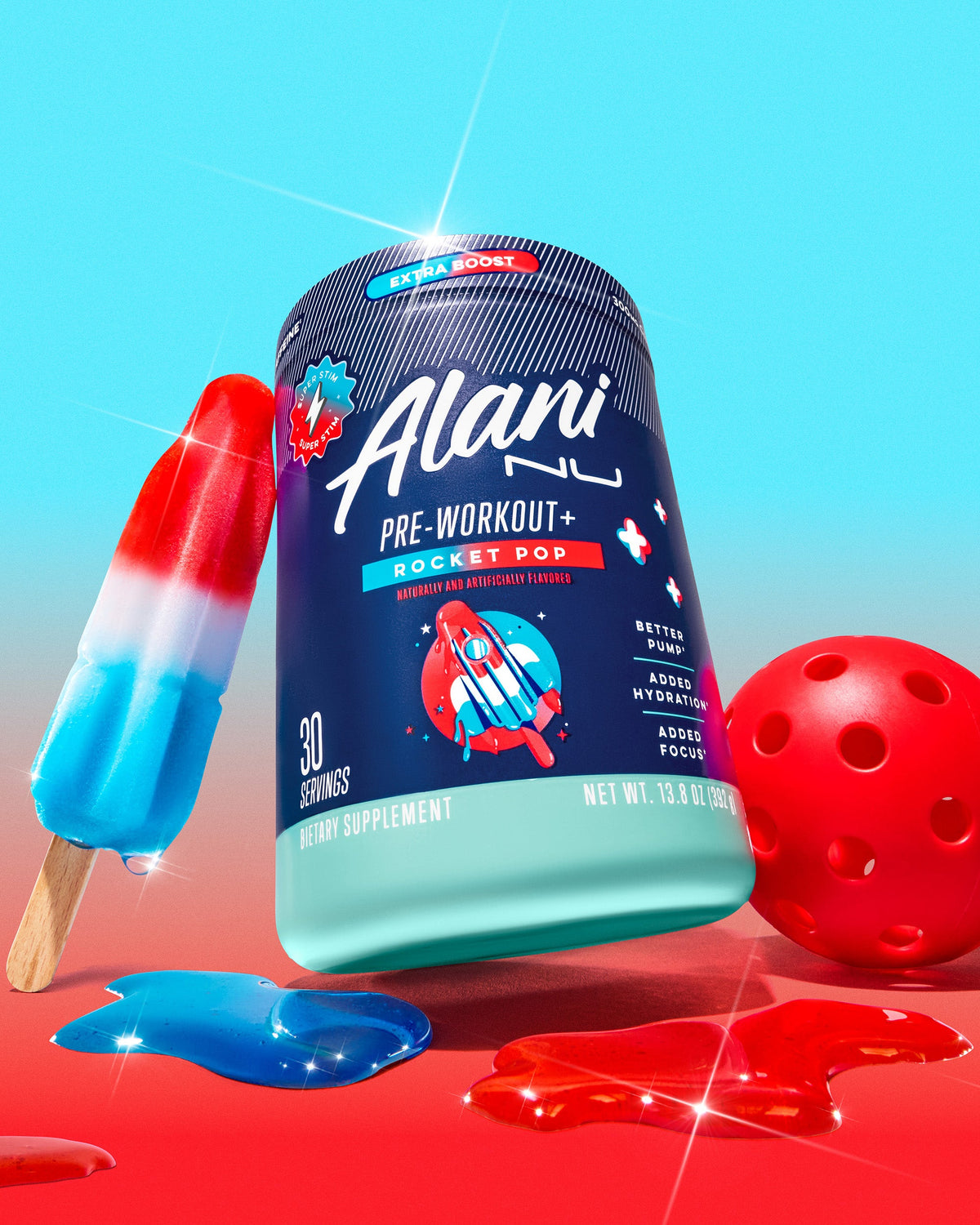 Rocket Pop Pre-Workout+ Powder - 30 Servings